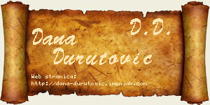 Dana Durutović vizit kartica
